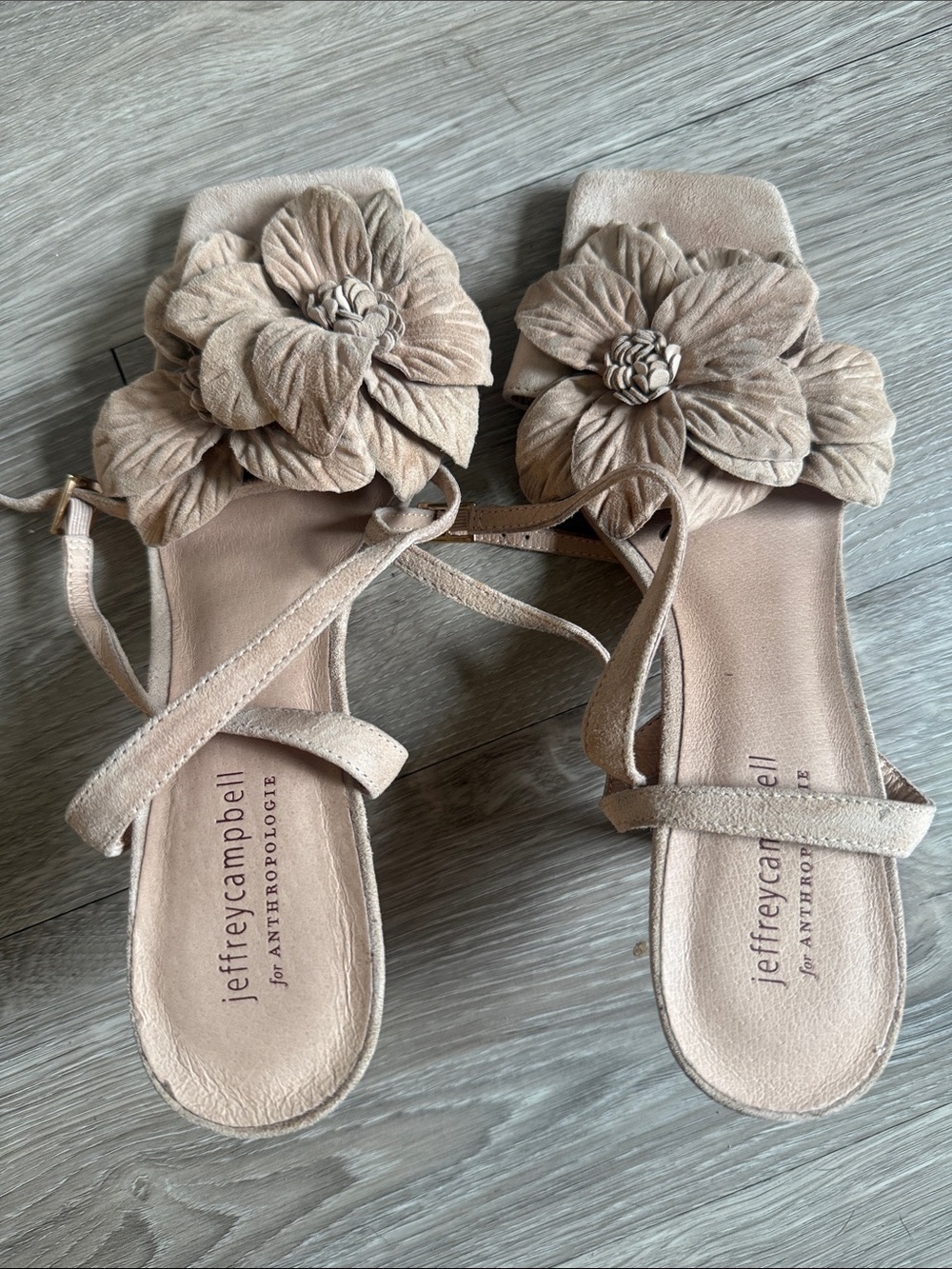 Jeffrey Campbell Floral Suede Kitten Heels